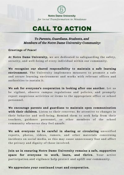CALL TO ACTION